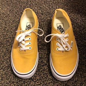 YELLOW LACE UP VANS